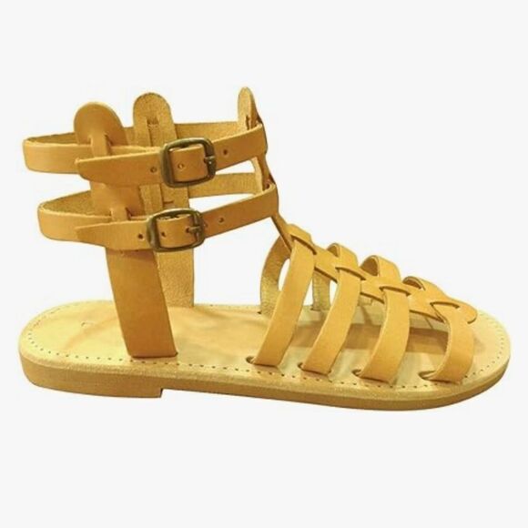 BRAND NEW SUGAR ANCIENT GREEK STYLE LEATHER Sandals ROMAN HANDMADE TODDLE SANDAL - Picture 14 of 14